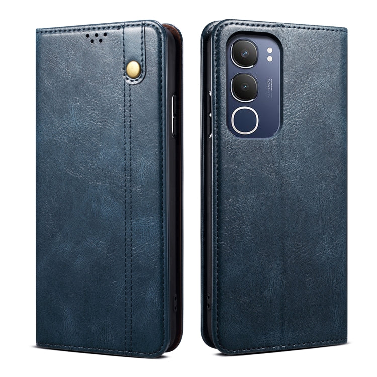 Oil Wax Crazy Horse Texture Leather Phone Case