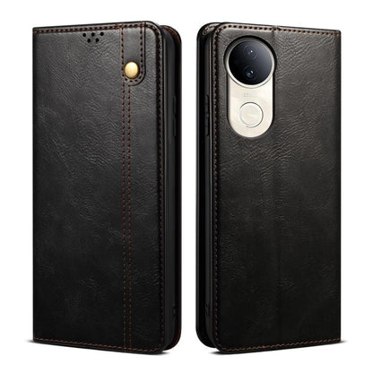 Oil Wax Crazy Horse Texture Leather Phone Case