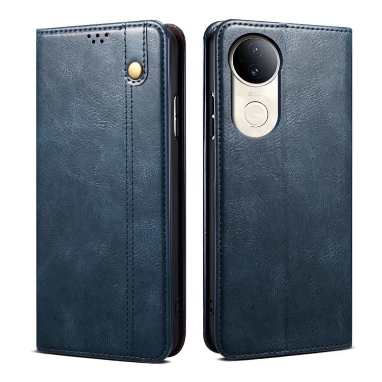 Oil Wax Crazy Horse Texture Leather Phone Case