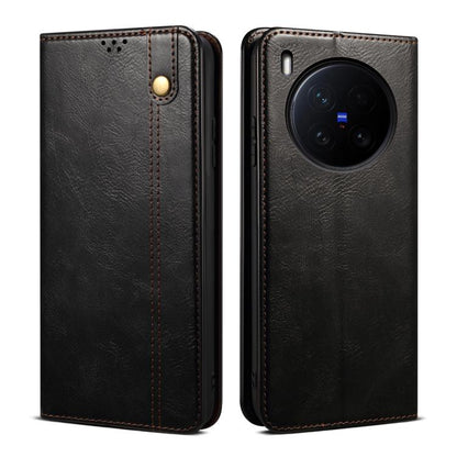 Oil Wax Crazy Horse Texture Leather Phone Case