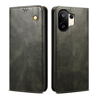 Oil Wax Crazy Horse Texture Leather Phone Case