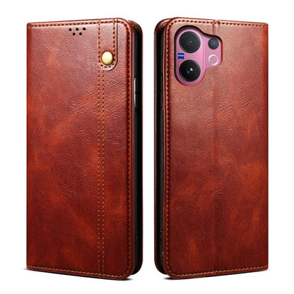 Oil Wax Crazy Horse Texture Leather Phone Case