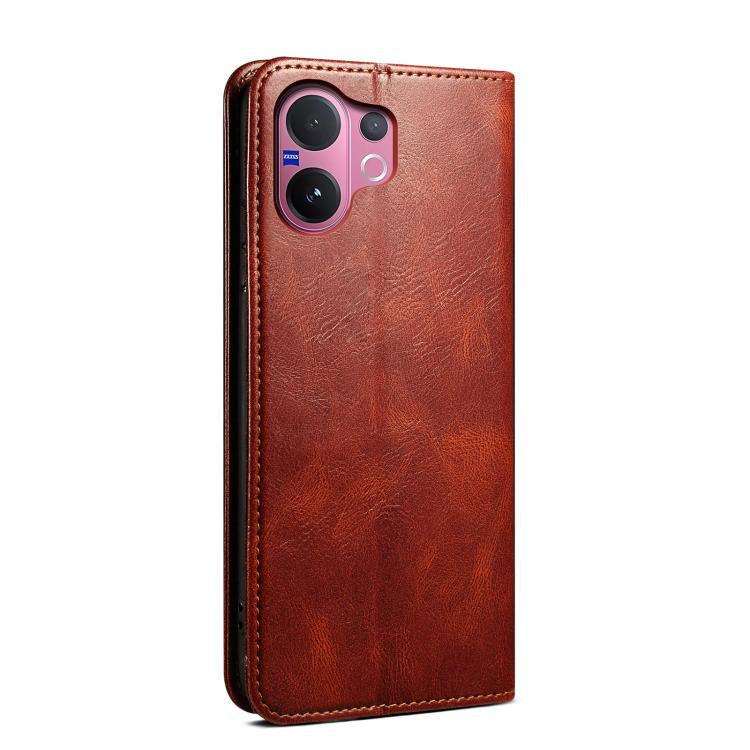 Oil Wax Crazy Horse Texture Leather Phone Case