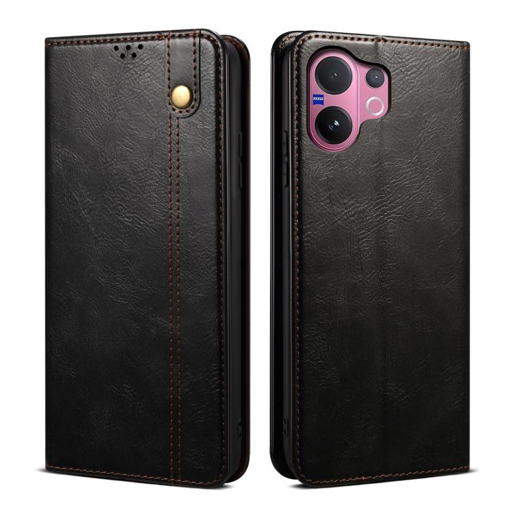 Oil Wax Crazy Horse Texture Leather Phone Case
