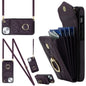Rhombic Texture Card Bag Phone Case with Long Lanyard, For iPhone 14 Plus, For iPhone 14, For iPhone 14 Pro