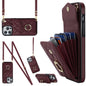 Rhombic Texture Card Bag Phone Case with Long Lanyard, For iPhone 14 Plus, For iPhone 14, For iPhone 14 Pro