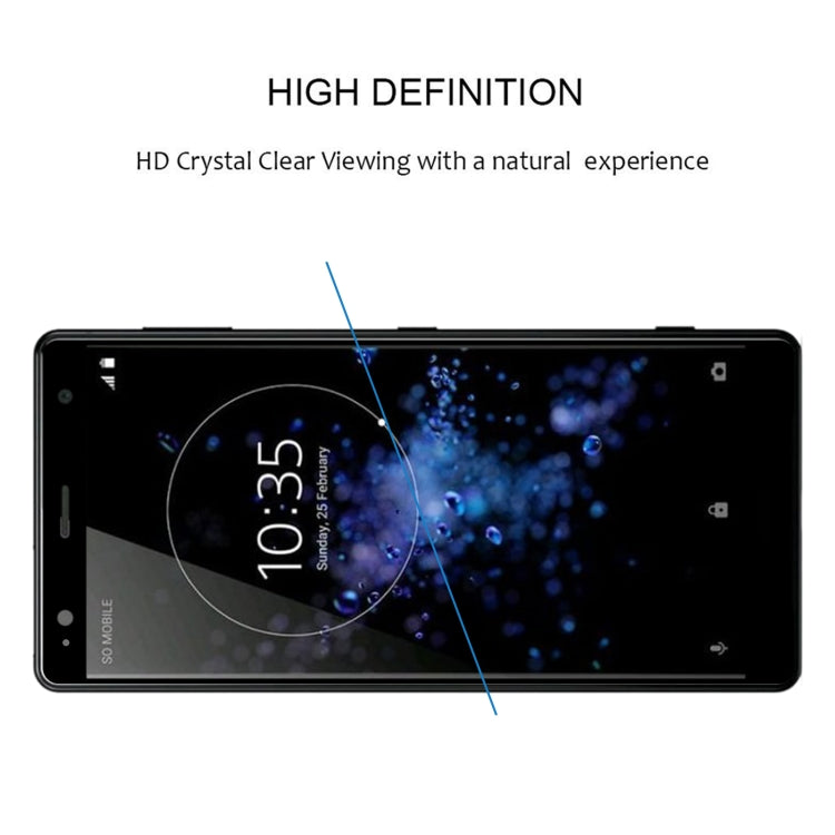 3D Curved Edge Full Screen Tempered Glass Film, For Sony Xperia XZ2, For Sony Xperia XZ2 Compact