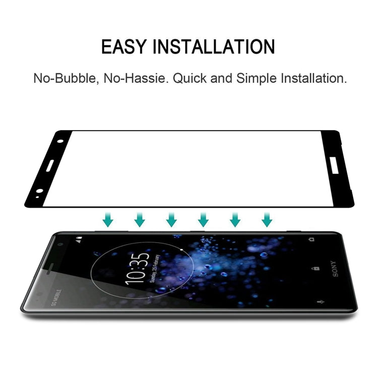 3D Curved Edge Full Screen Tempered Glass Film, For Sony Xperia XZ2, For Sony Xperia XZ2 Compact