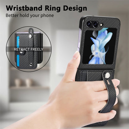 Carbon Fiber Wristband Wallet Back Phone Case