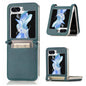 Litchi Texture PU Card Fold Back Phone Case, For Samsung Galaxy Z Flip5