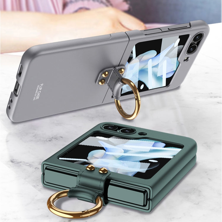 GKK Ultra-thin PC Full Coverage Phone Case with Ring Holder / Tempered Film