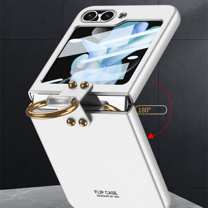 GKK Ultra-thin PC Full Coverage Phone Case with Ring Holder / Tempered Film