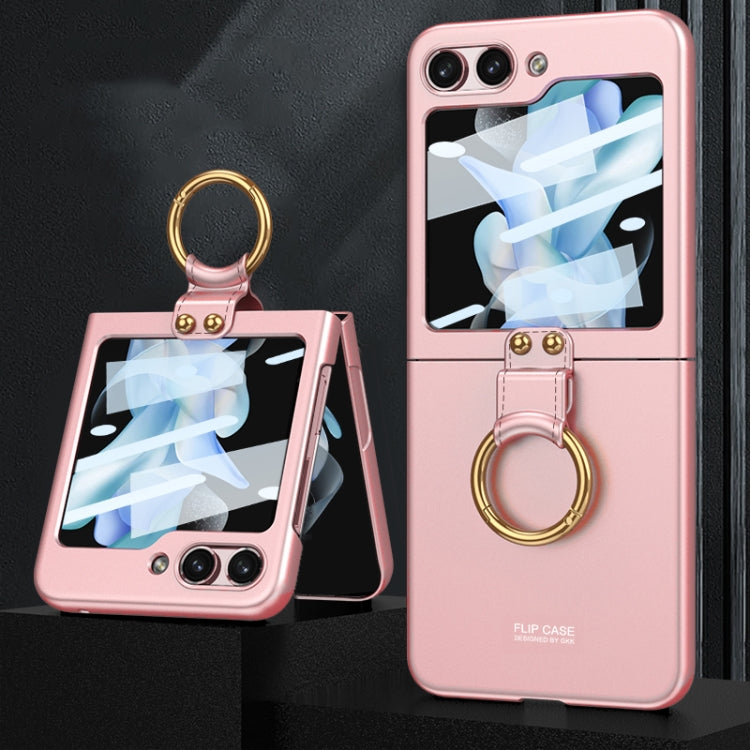 GKK Ultra-thin PC Full Coverage Phone Case with Ring Holder / Tempered Film