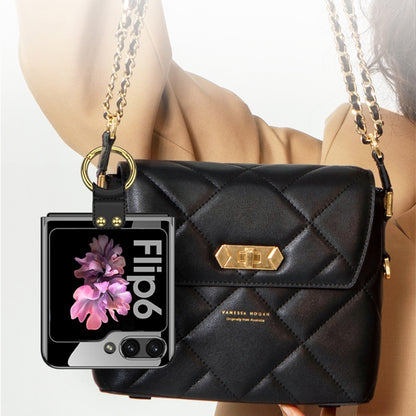 GKK Electroplating Phone Case with Ring, For Samsung Galaxy Z Flip6 / Flip7 FE