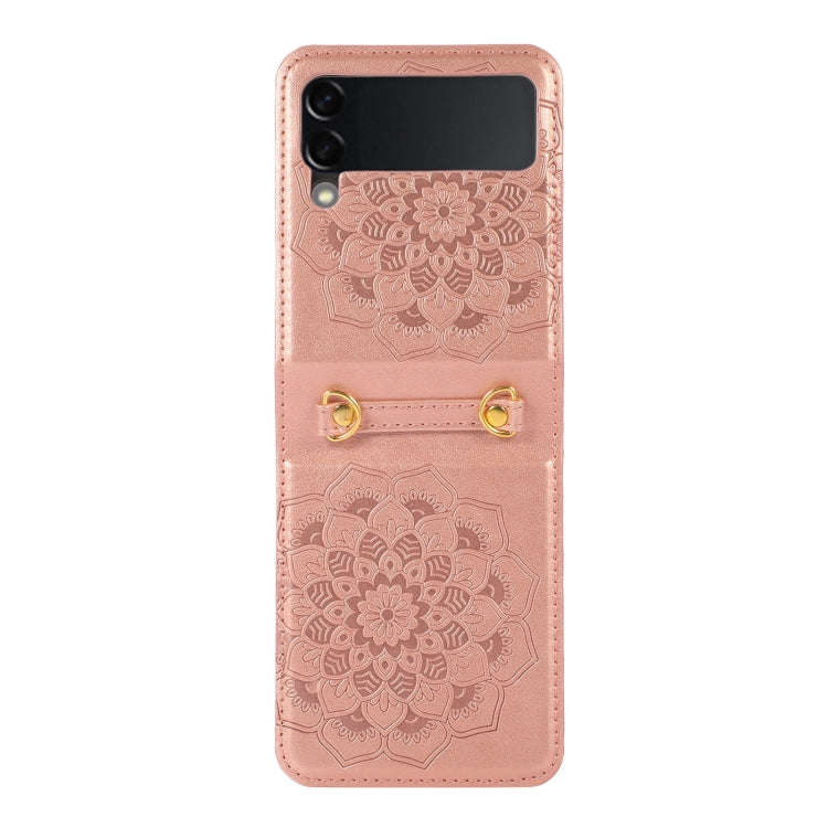 Mandala Embossing Fold Leather Phone Case