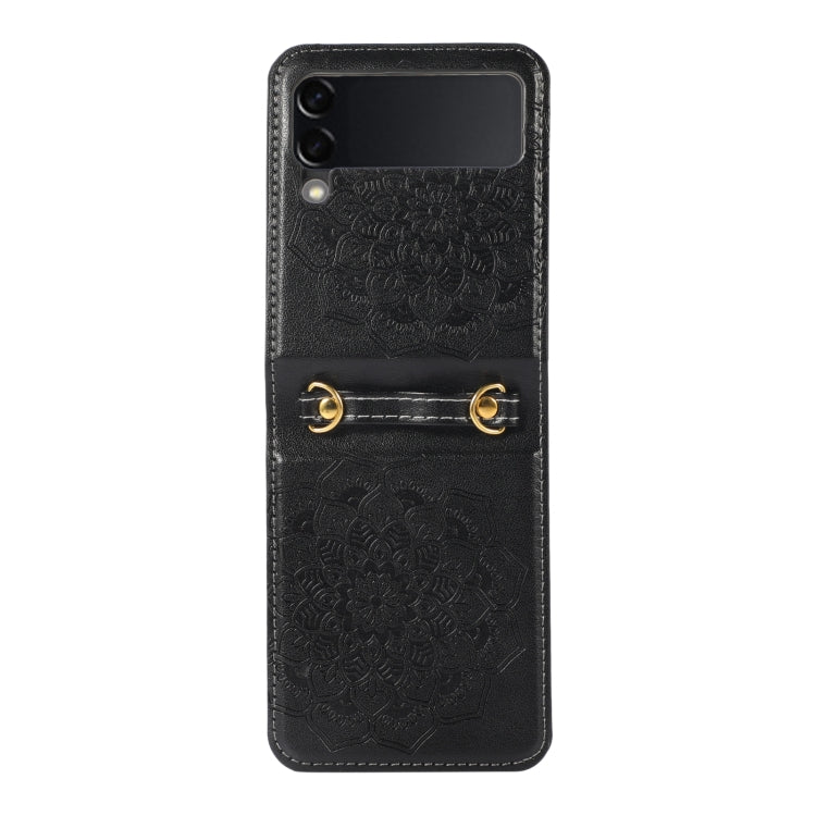 Mandala Embossing Fold Leather Phone Case