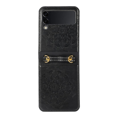 Mandala Embossing Fold Leather Phone Case