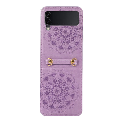 Mandala Embossing Fold Leather Phone Case, For Samsung Galaxy Z Flip5