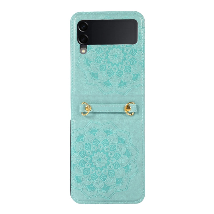 Mandala Embossing Fold Leather Phone Case