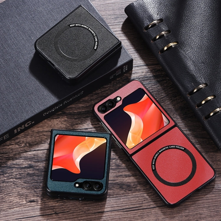 Magsafe Magnetic Ring Leather Texture Phone Case