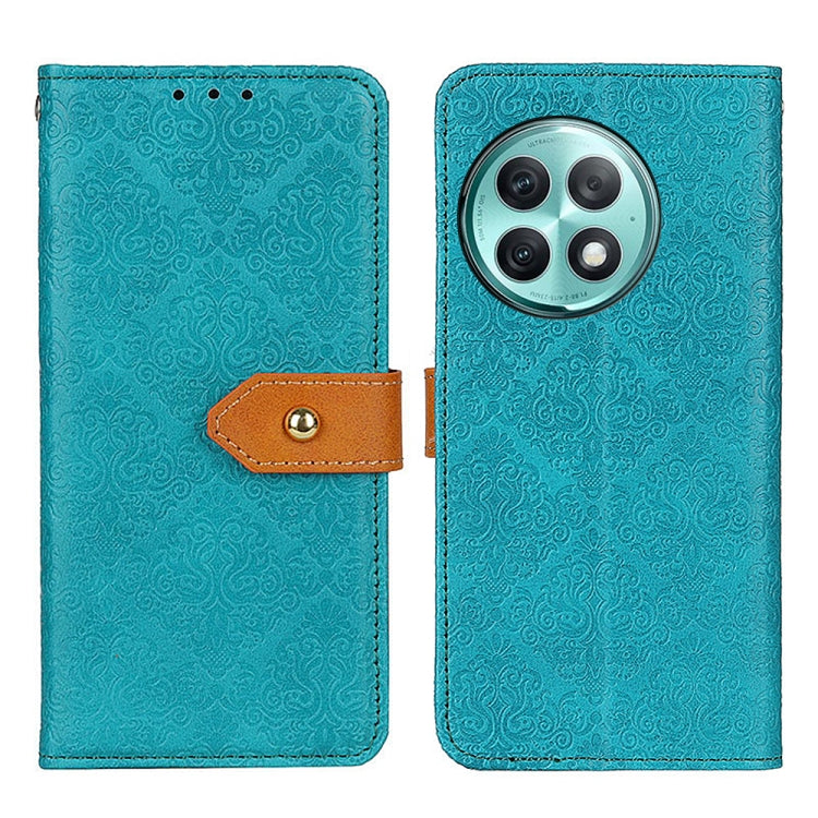 European Floral Embossed Flip Leather Phone Case