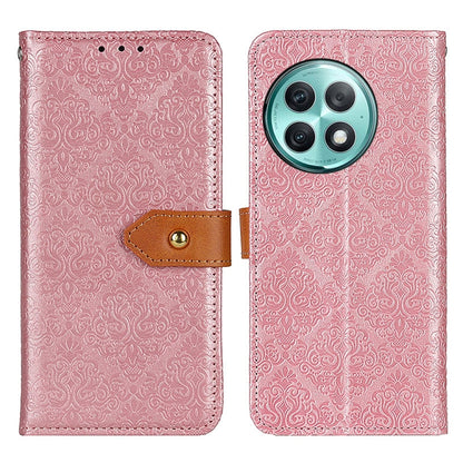 European Floral Embossed Flip Leather Phone Case, For OnePlus Nord 4, For OnePlus Nord CE4 Lite, For OnePlus Nord CE4 5G / K12 5G, For OnePlus 12R/Ace 3, For OnePlus 12, For OnePlus Ace 2 Pro, For OnePlus Nord 3 / Ace 2V
