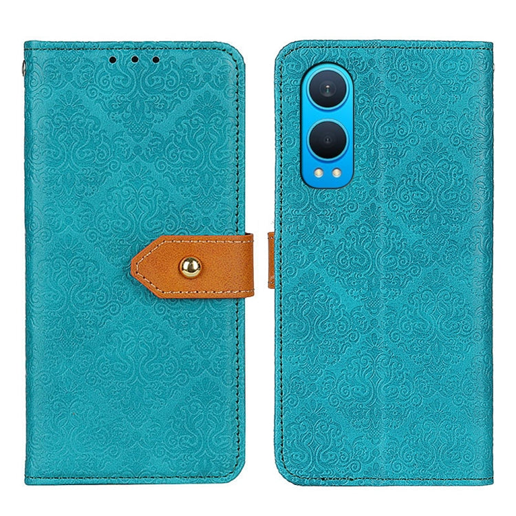 European Floral Embossed Flip Leather Phone Case