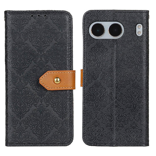 European Floral Embossed Flip Leather Phone Case, For OnePlus Nord 4, For OnePlus Nord CE4 Lite, For OnePlus Nord CE4 5G / K12 5G, For OnePlus 12R/Ace 3, For OnePlus 12, For OnePlus Ace 2 Pro, For OnePlus Nord 3 / Ace 2V