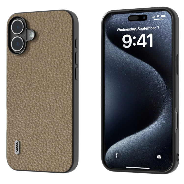 ABEEL Genuine Leather Litchi Texture Phone Case