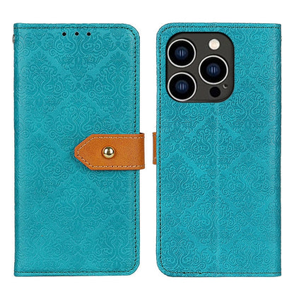 European Floral Embossed Leather Phone Case, For iPhone 16e / 17e, For iPhone 16 Pro Max, For iPhone 16 Pro, For iPhone 16 Plus, For iPhone 16, For iPhone 15 Pro Max, For iPhone 15 Pro, For iPhone 15 Plus