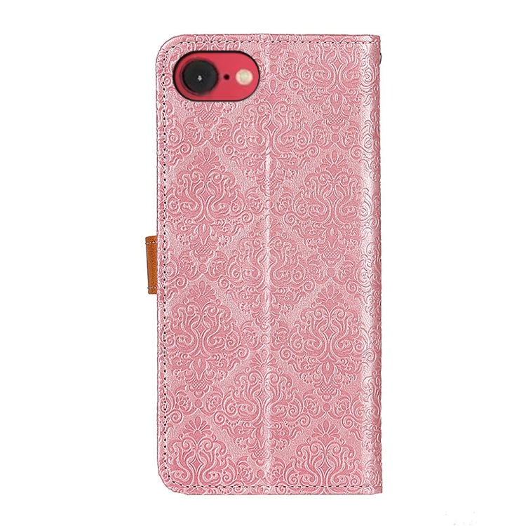 European Floral Embossed Leather Phone Case, For iPhone 16e / 17e, For iPhone 16 Pro Max, For iPhone 16 Pro, For iPhone 16 Plus, For iPhone 16, For iPhone 15 Pro Max, For iPhone 15 Pro, For iPhone 15 Plus
