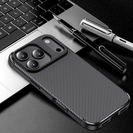 Carbon Fiber Texture Shockproof TPU Phone Case, For iPhone 17 Pro Max, For iPhone 17 Pro, For iPhone 17, For iPhone Air, For iPhone SE 2024, For iPhone 16 Pro Max, For iPhone 16 Pro, For iPhone 16 Plus, For iPhone 16, For iPhone 15 Pro Max