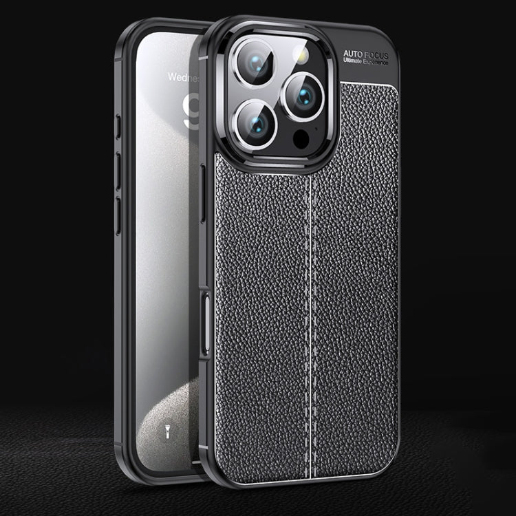 Litchi Texture Shockproof TPU Phone Case, For iPhone 16e / 17e, For iPhone 17 Pro Max, For iPhone 17 Pro, For iPhone 17, For iPhone Air, For iPhone 16 Pro Max, For iPhone 16 Pro, For iPhone 16 Plus, For iPhone 16, For iPhone 15 Pro Max, For iPhone 15 P...