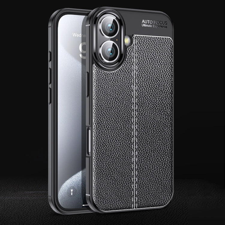 Litchi Texture Shockproof TPU Phone Case, For iPhone 16e / 17e, For iPhone 17 Pro Max, For iPhone 17 Pro, For iPhone 17, For iPhone Air, For iPhone 16 Pro Max, For iPhone 16 Pro, For iPhone 16 Plus, For iPhone 16, For iPhone 15 Pro Max, For iPhone 15 P...