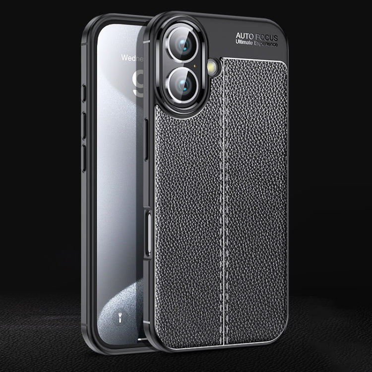 Litchi Texture Shockproof TPU Phone Case, For iPhone 16e / 17e, For iPhone 17 Pro Max, For iPhone 17 Pro, For iPhone 17, For iPhone Air, For iPhone 16 Pro Max, For iPhone 16 Pro, For iPhone 16 Plus, For iPhone 16, For iPhone 15 Pro Max, For iPhone 15 P...