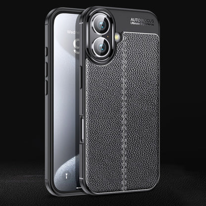 Litchi Texture Shockproof TPU Phone Case, For iPhone 16e / 17e, For iPhone 17 Pro Max, For iPhone 17 Pro, For iPhone 17, For iPhone Air, For iPhone 16 Pro Max, For iPhone 16 Pro, For iPhone 16 Plus, For iPhone 16, For iPhone 15 Pro Max, For iPhone 15 P...