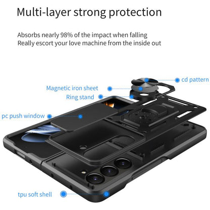 Sliding Camera Cover Design TPU+PC Phone Case, For Samsung Galaxy Z Fold7, For Samsung Galaxy Z Fold6, For Samsung Galaxy Z Fold5