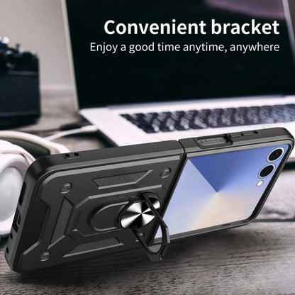 Armor Magnetic Bracket TPU+PC Phone Case, For Samsung Galaxy Z Flip8 5G, For Samsung Galaxy Z Flip7, For Samsung Galaxy Z Flip6