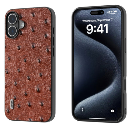 ABEEL Genuine Leather Ostrich Texture Phone Case