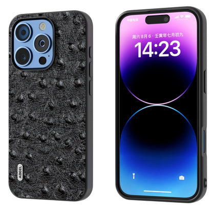 ABEEL Genuine Leather Ostrich Texture Phone Case