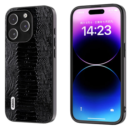 ABEEL Genuine Leather Weilai Series Phone Case, For iPhone 16 Pro Max, For iPhone 16 Pro, For iPhone 16 Plus, For iPhone 16, For iPhone 15 Pro Max, For iPhone 15 Pro