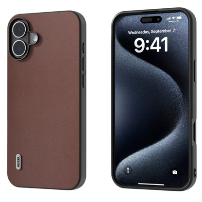 ABEEL Genuine Leather Xiaoya Series Phone Case, For iPhone 16 Pro Max, For iPhone 16 Pro, For iPhone 16 Plus, For iPhone 16, For iPhone 15 Pro Max, For iPhone 15 Pro