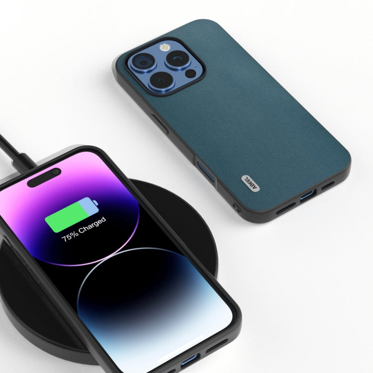 ABEEL Genuine Leather Xiaoya Series Phone Case, For iPhone 16 Pro Max, For iPhone 16 Pro, For iPhone 16 Plus, For iPhone 16, For iPhone 15 Pro Max, For iPhone 15 Pro