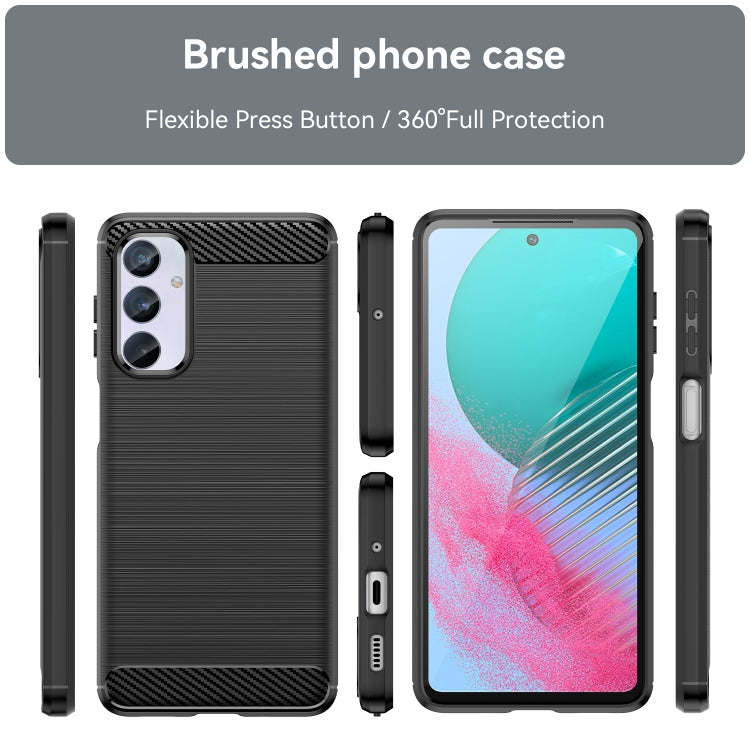 Brushed Texture Carbon Fiber TPU Phone Case, For Samsung Galaxy F54 5G, For Samsung Galaxy A05, For Samsung Galaxy A25 5G, For Samsung Galaxy S23 FE