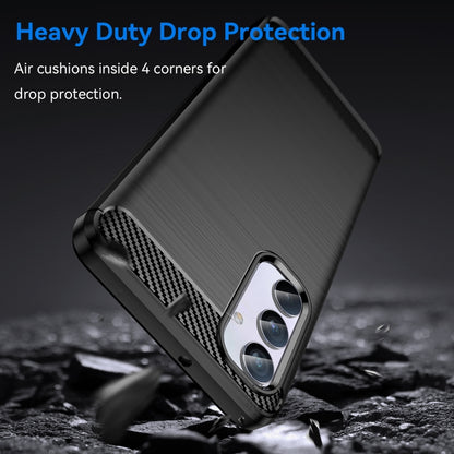 Brushed Texture Carbon Fiber TPU Phone Case, For Samsung Galaxy F54 5G, For Samsung Galaxy A05, For Samsung Galaxy A25 5G, For Samsung Galaxy S23 FE