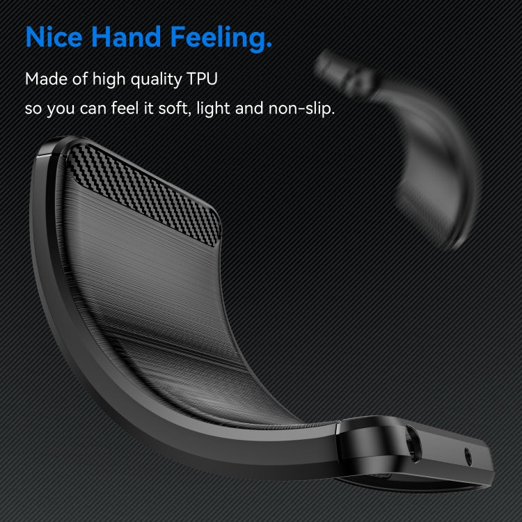 Brushed Texture Carbon Fiber TPU Phone Case, For Samsung Galaxy F54 5G, For Samsung Galaxy A05, For Samsung Galaxy A25 5G, For Samsung Galaxy S23 FE