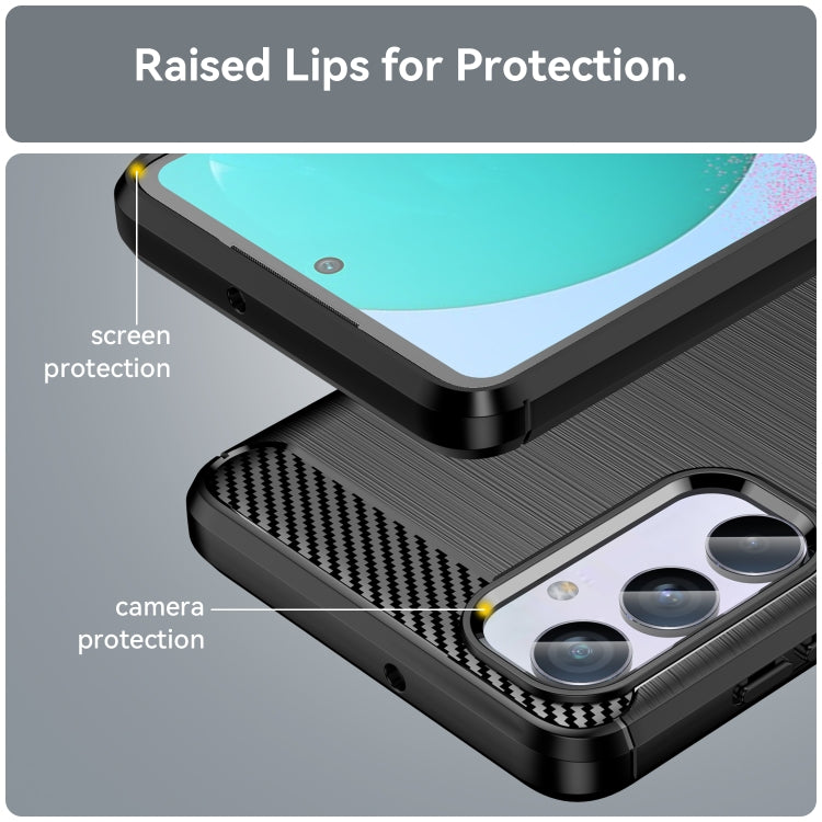 Brushed Texture Carbon Fiber TPU Phone Case, For Samsung Galaxy F54 5G, For Samsung Galaxy A05, For Samsung Galaxy A25 5G, For Samsung Galaxy S23 FE