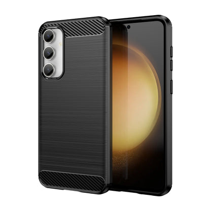 Brushed Texture Carbon Fiber TPU Phone Case