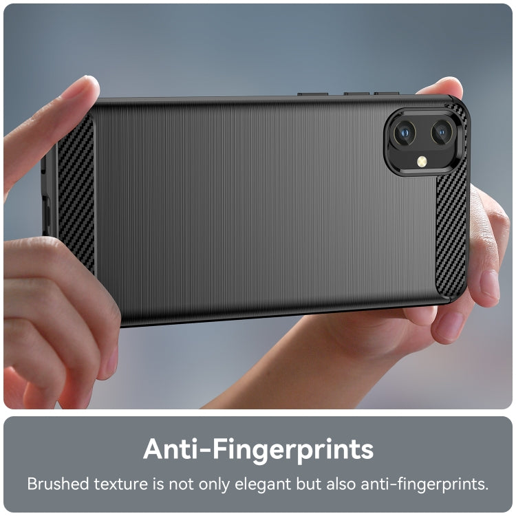 Brushed Texture Carbon Fiber TPU Phone Case