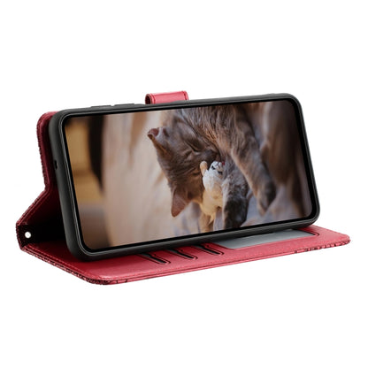 Cat Embossing Pattern Leather Phone Case with Lanyard, For iPhone 16e / 17e, For iPhone 17 Pro Max, For iPhone 17 Pro, For iPhone 17